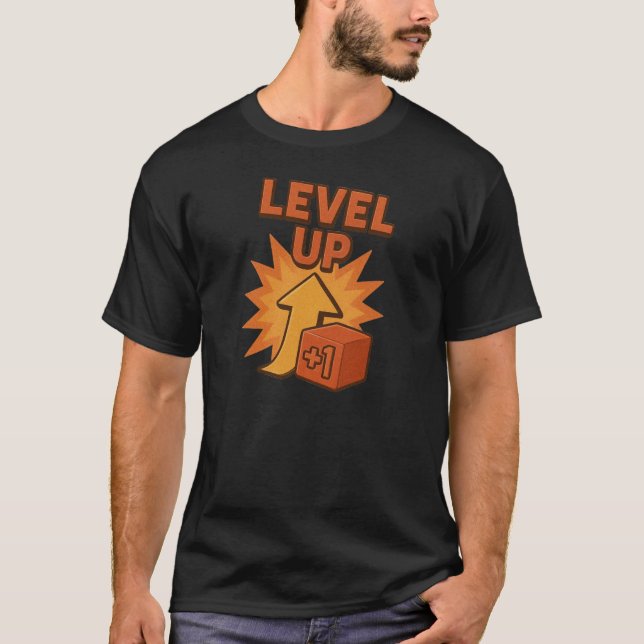 Gamer Level  Up Men T-shirt (Framsida)