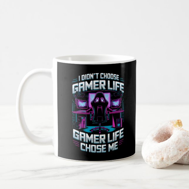 Gamer Life Valde mig  Kaffemugg (Med munk)