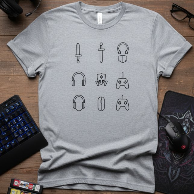 Gamer Loadout-ikoner T Shirt (Skapare uppladdad)