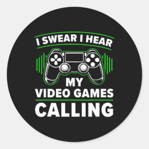 Gamer Manar Women Tonåring att mina videospel ring Runt Klistermärke