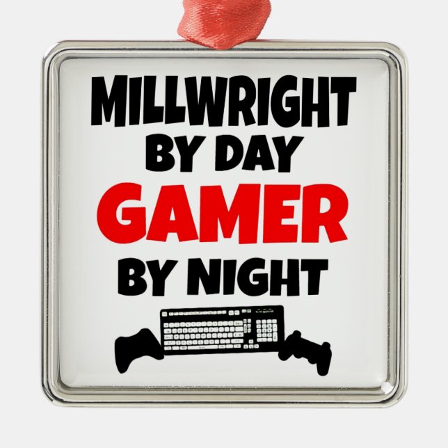 Gamer Millwright Julgransprydnad Metall (Framsidan)