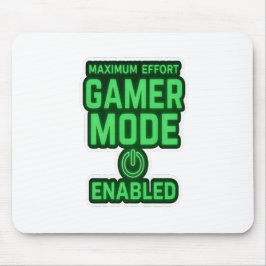 Gamer Mode Enabled – Neon Green Gaming Quote Musmatta