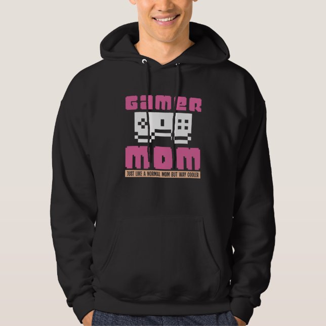 Gamer Mom Computer Game Video Game Console Mothers Hoodie (Framsida)
