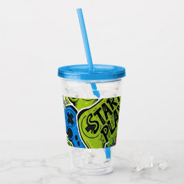 Gamer Mönster Akryl Tumbler Take Away Mugg