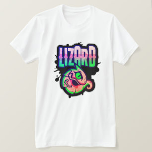 Gamer Neon Lime Lizard Stänk T Shirt