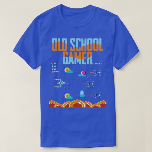 Gamer Old school Gamer T Shirt (Design framsida)