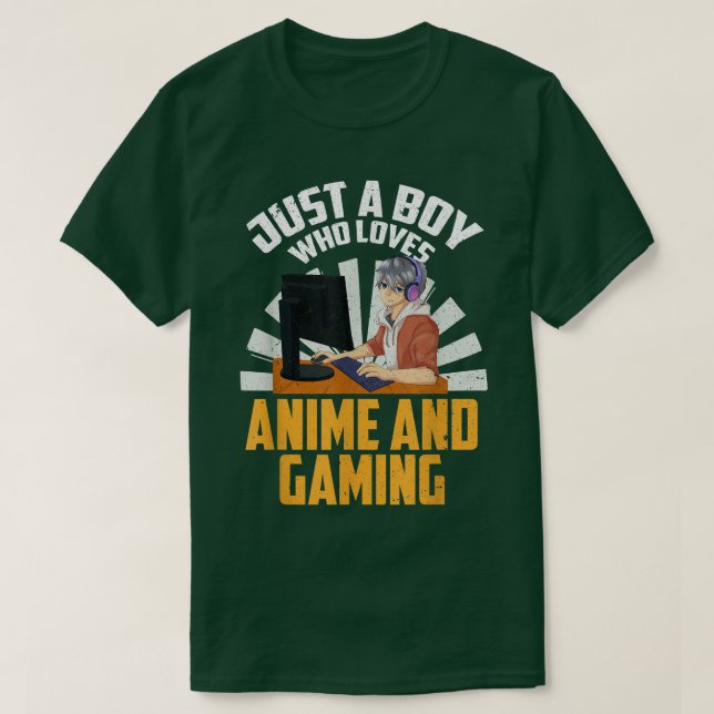 Gamer Otaku Boys Video Gaming Manga Kawaii Japan A T Shirt (Design framsida)