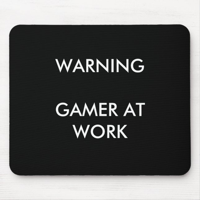 Gamer på arbete Mousepad Musmatta (Framsidan)