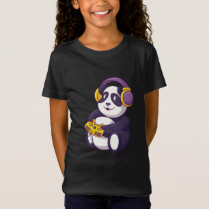 Gamer Panda Spelar Videospel T Shirt