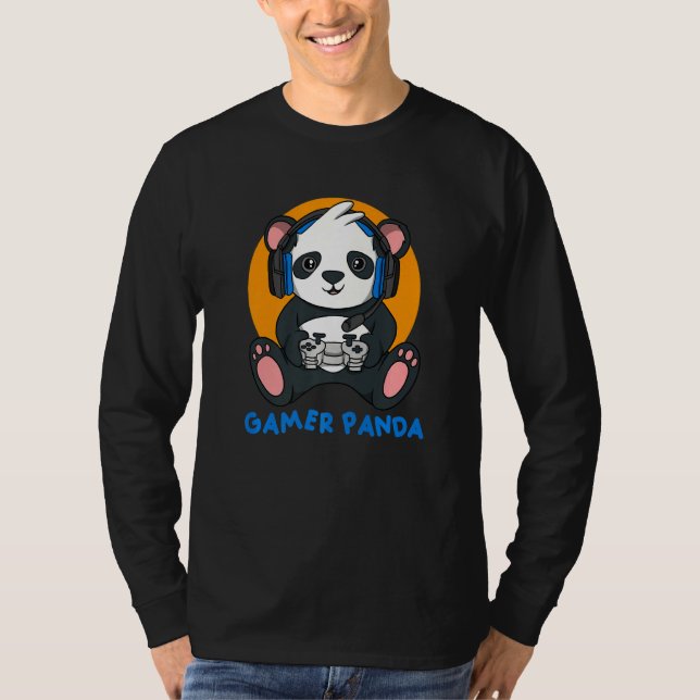Gamer Panda T Shirt (Framsida)