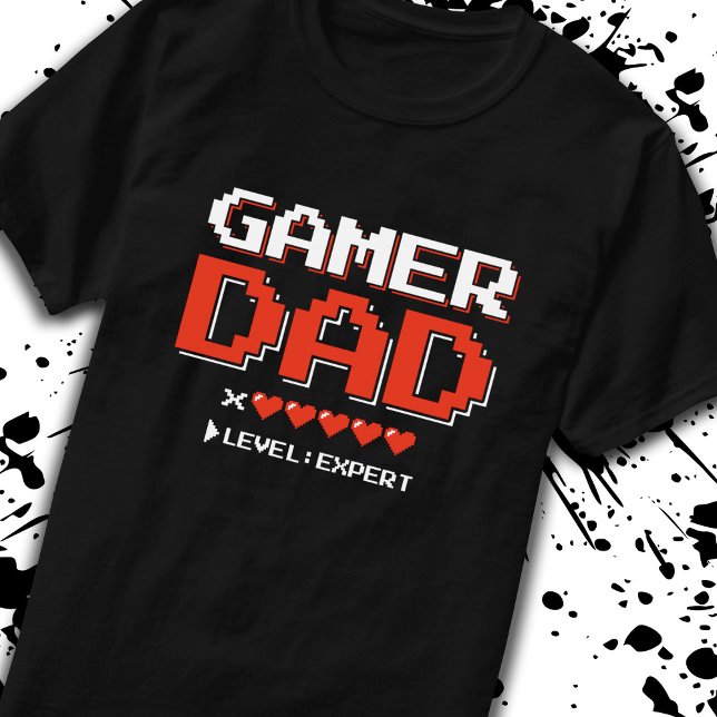 Gamer Pappa Far i 5 videospel, par familj T Shirt (Skapare uppladdad)