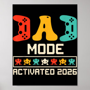 Gamer Pappa-läge Aktiverat 2026 Roligt Framtida Pa Poster