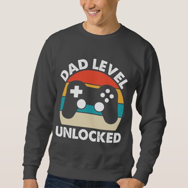 🎮 Gamer Pappa 🎮 Lång Ärmad Tröja (Framsida)