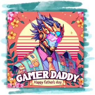Gamer Pappa Lycklig Fars dag   Poster