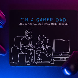 Gamer Pappa Monogram Fars dag Musmatta