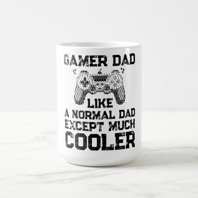 Gamer Pappa Mycket Cool Retro Citat Kaffemugg (Center)