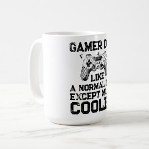 Gamer Pappa Mycket Cool Retro Citat Kaffemugg