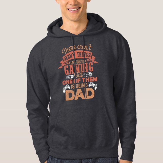 Gamer Pappa - nästa faderskap Hoodie (Framsida)