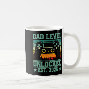 Gamer pappa Pappa-nivå olåst Est 2026 Funny snart Kaffemugg