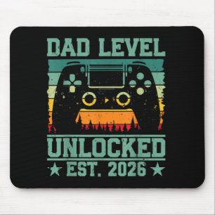 Gamer pappa Pappa-nivå olåst Est 2026 Funny snart Musmatta