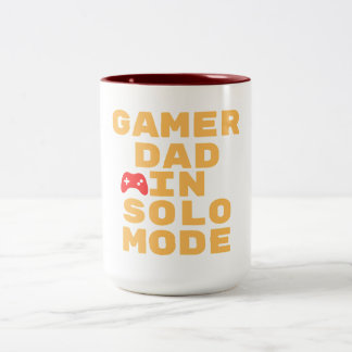 Gamer Pappa Solo Mode Speldesign Två-Tonad Mugg