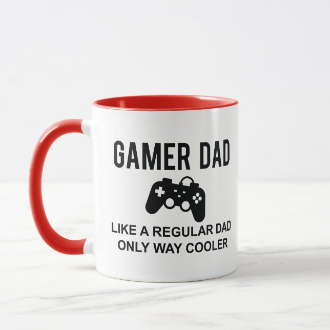 Gamer Pappa som en vanlig Pappa-färgare Mugg (Vänster)
