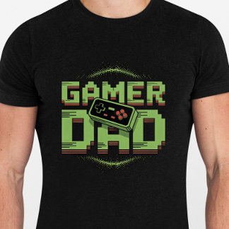 Gamer Pappa T-Shirt - Perfekt Gift för spel i Far