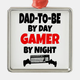 Gamer Pappa-to-be Julgransprydnad Metall