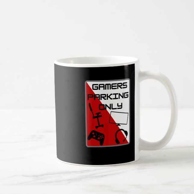 Gamer Parkering Endast 1  Kaffemugg (Höger)
