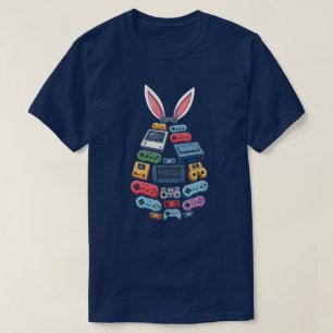 Gamer Påskägg T-shirt Kanin Kontroller Grafik