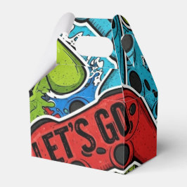 Gamer Pattern Favor Box Presentaskar