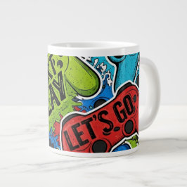 Gamer Pattern Jumbo Specialty Mug Mugg