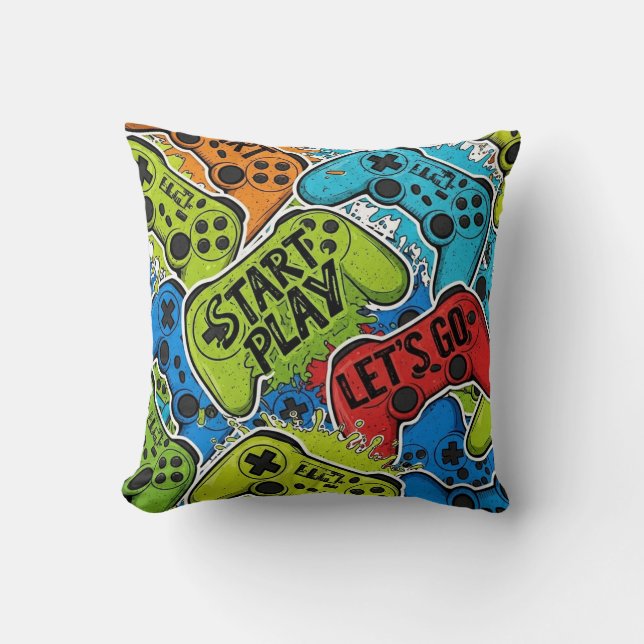 Gamer Pattern Kudde (Framsida)