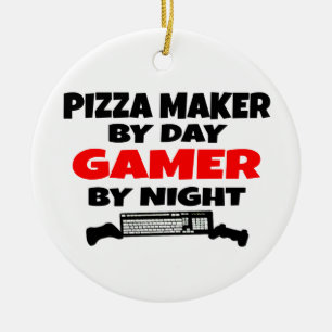 Gamer Pizza Maker Julgransprydnad Keramik