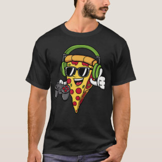 Gamer Pizza Video Gaming Funny Video Gamer Pizza L T Shirt