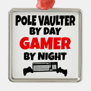 Gamer Pole Vaulter Julgransprydnad Metall