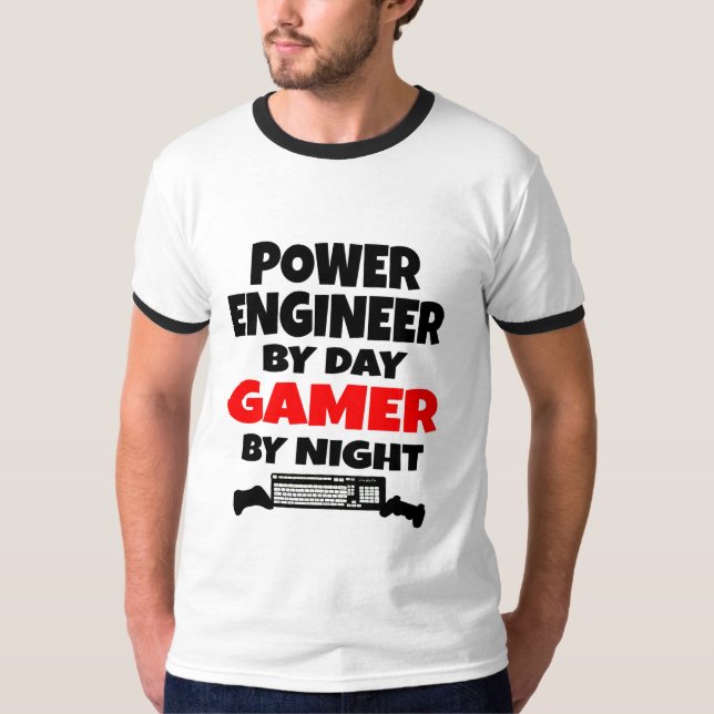 Gamer Power Ingenjör Tee Shirt (Framsida)