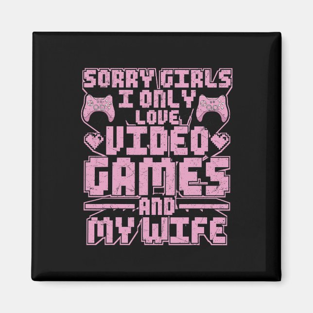 Gamer Priorities – Video Games And Wife  Magnet (Framsidan)