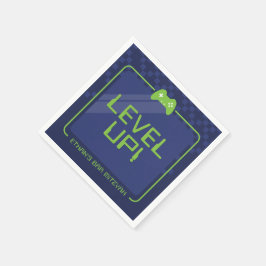 GAMER PUB MITZVAH coola modern flotta, ny grönt Pappersservett