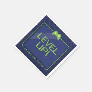 GAMER PUB MITZVAH coola modern flotta, ny grönt Pappersservett