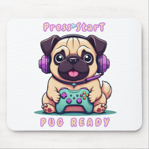 Gamer Pug - Cute Video Game Pug Illustration Musmatta