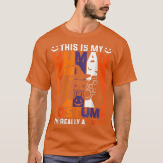 Gamer Pumpkin Jack o lantern Funny Halloween Video T Shirt