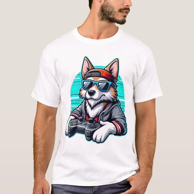 Gamer Pup T Shirt (Framsida)
