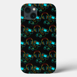 Gamer Retro Neon Mönster