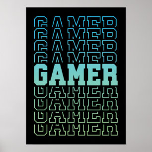 Gamer Retro Old school - Lustigt videospel, spel Poster