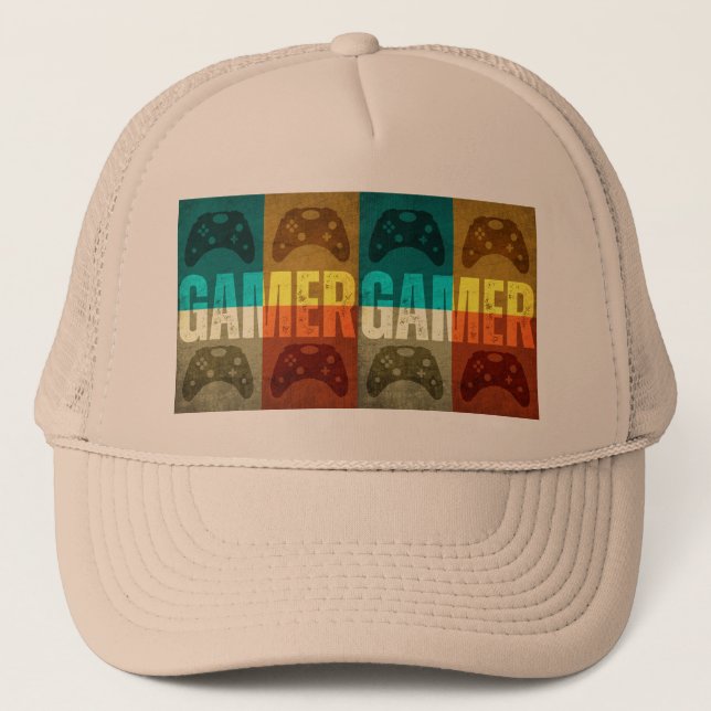 GAMER RETRO SPELKONTROLL TRUCKERHAT KEPS (Framsida)