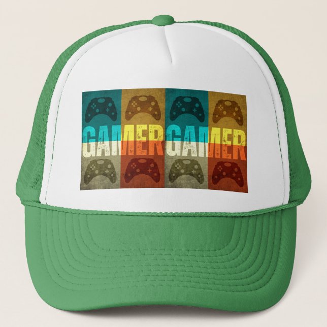 GAMER RETRO SPELKONTROLL TRUCKERHAT KEPS (Framsida)
