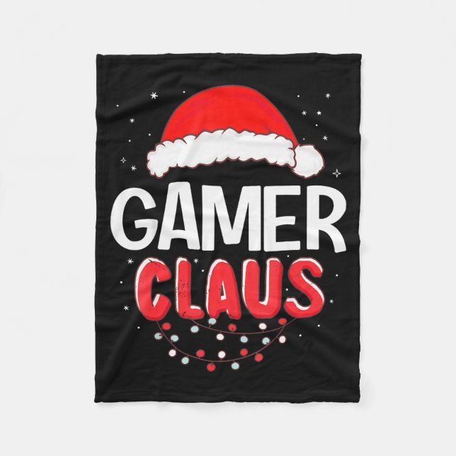 Gamer Santa Claus Christmas Matching Costume  Fleecefilt (Framsidan)