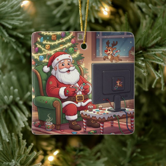 Gamer Santa Ornament (Träd)