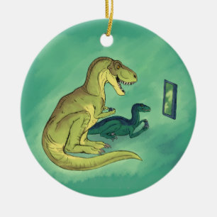 Gamer-Saurus Julgransprydnad Keramik